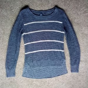 Saks Fifth Avenue Blue Green Stripe Sweater